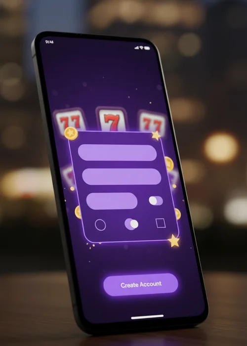 A user-friendly registration form at 222 Casino with fields for email, password, and currency selection, ensuring a swift start to gaming.